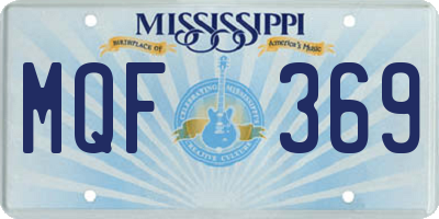 MS license plate MQF369