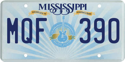 MS license plate MQF390