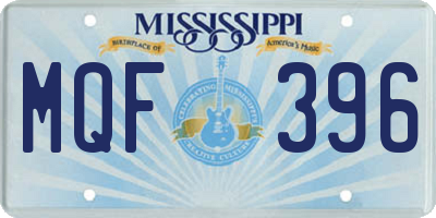 MS license plate MQF396