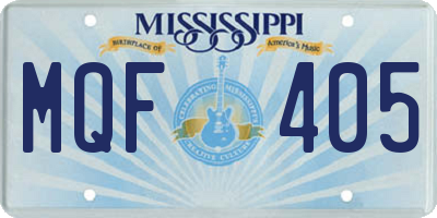MS license plate MQF405