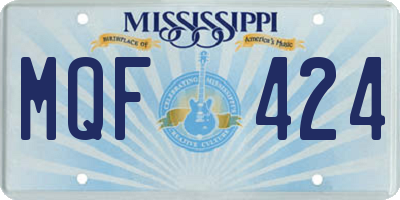 MS license plate MQF424