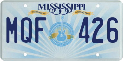 MS license plate MQF426