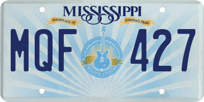MS license plate MQF427