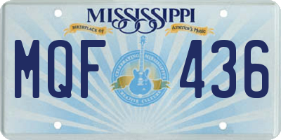 MS license plate MQF436