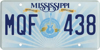 MS license plate MQF438