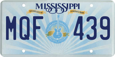 MS license plate MQF439