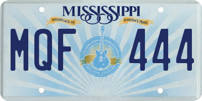 MS license plate MQF444