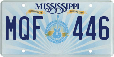 MS license plate MQF446