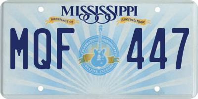 MS license plate MQF447
