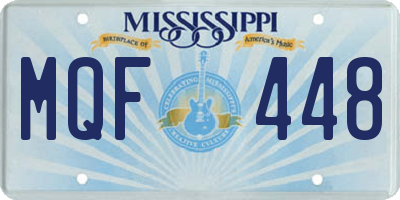 MS license plate MQF448