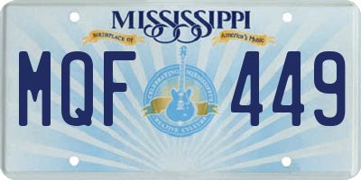 MS license plate MQF449