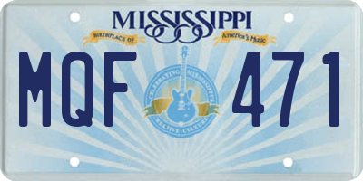 MS license plate MQF471