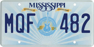 MS license plate MQF482