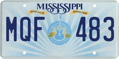 MS license plate MQF483