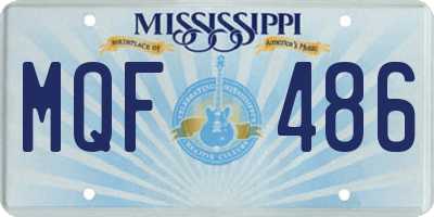 MS license plate MQF486