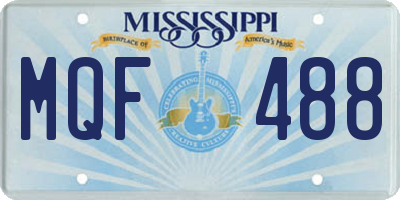 MS license plate MQF488