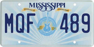MS license plate MQF489