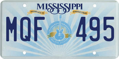 MS license plate MQF495