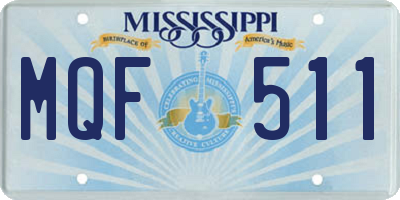 MS license plate MQF511