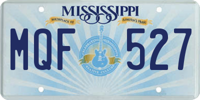 MS license plate MQF527