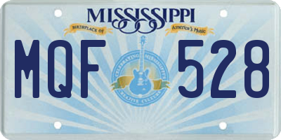 MS license plate MQF528