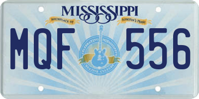 MS license plate MQF556