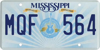 MS license plate MQF564