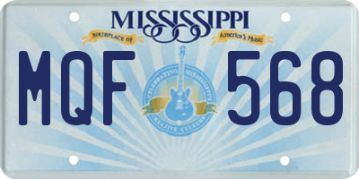 MS license plate MQF568
