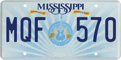 MS license plate MQF570