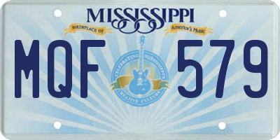 MS license plate MQF579