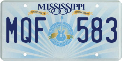 MS license plate MQF583