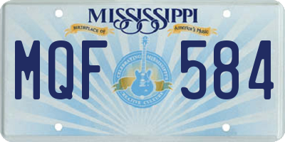 MS license plate MQF584