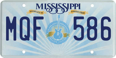 MS license plate MQF586