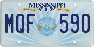 MS license plate MQF590