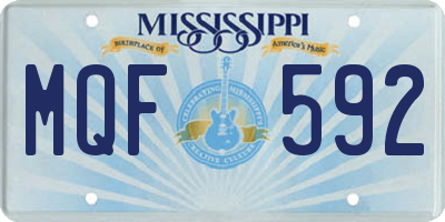 MS license plate MQF592