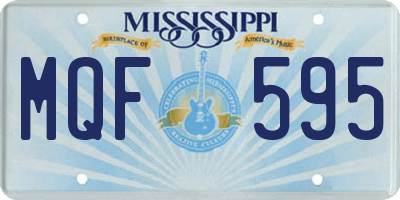 MS license plate MQF595