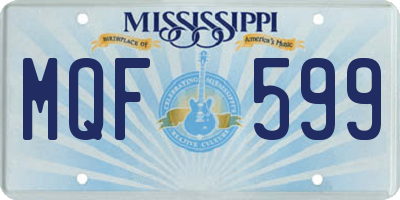 MS license plate MQF599