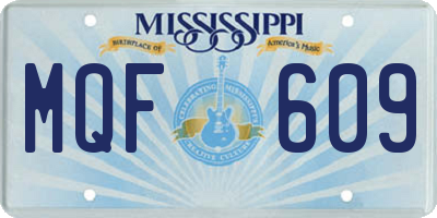 MS license plate MQF609