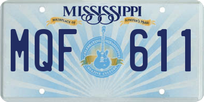 MS license plate MQF611