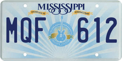 MS license plate MQF612