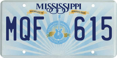 MS license plate MQF615