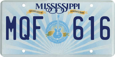MS license plate MQF616