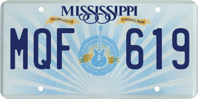 MS license plate MQF619
