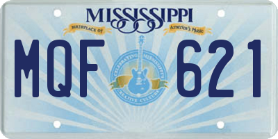 MS license plate MQF621