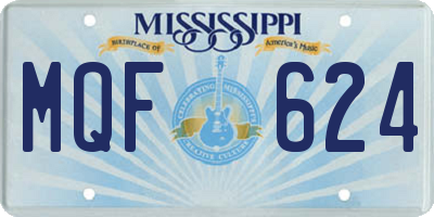 MS license plate MQF624