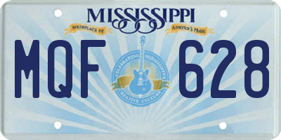 MS license plate MQF628