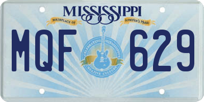 MS license plate MQF629