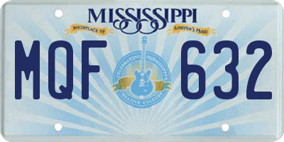 MS license plate MQF632