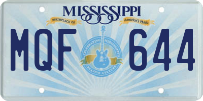 MS license plate MQF644