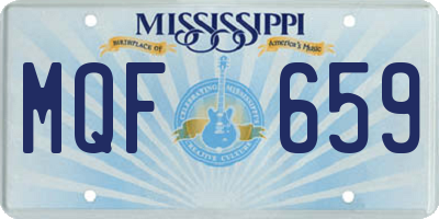 MS license plate MQF659